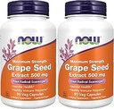 Şimdi Tamamlar, Grape Tohum alıntısı, maksimum Güçlü 500 mg (en az 90 Polyfenols ile yüksek derecede yoğunlaşan bir alıntı), 90 Veg Capsules, Red/Brown, 0.25 kilo (Pack of 2)