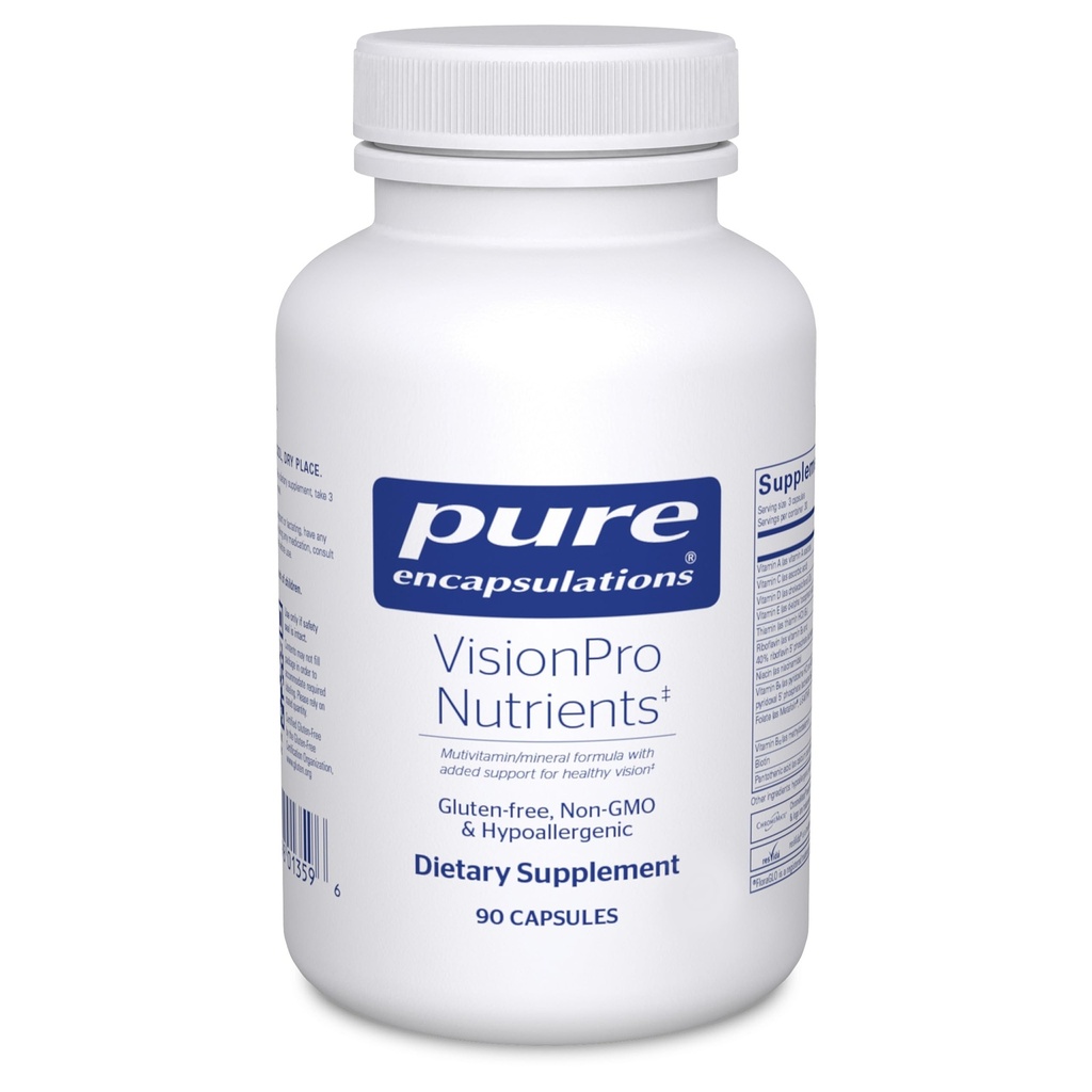 Saf Encapsulations VisionPro Nutrients | Hipoallergenic Multivitamin/Mineral Kompleksi Sağlıklı Görmek için | 90 Capsules