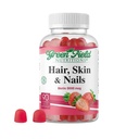 Greenfield Beslenmeleri - Halal Biotin Gummies Vitamin for Hair, Skin and Nails, Supports Fat Metabolism, Saç Büyüme, Güçlü Nails & Clear Skin, Gelatin Free, Non-GMO, and Gluten Free - 90 Gummies