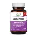 Pure Essence Labs Transitions Βιταμίνες για γυναίκες, Φυσική Εμμηνόπαυση Συμπλήρωμα ανακούφισης για την προώθηση της ισορροπίας ορμονών, μείωση θερμών φλας, Mood Swings & Night Sweats, 60 κάψουλες