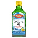 Carlson - Cod Liver Oil, 1100 mg Omega-3s, Liquid Fish Oil Supplement, Wild-Caught Norveç Arctic, Sustainable Sourced Nordic Liquid, Lemon, 250 ml