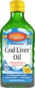 Carlson - Cod Liver Oil, 1100 mg Omega-3s, Liquid Fish Oil Supplement, Wild-Caught Norveç Arctic, Sustainable Sourced Nordic Liquid, Lemon, 250 ml
