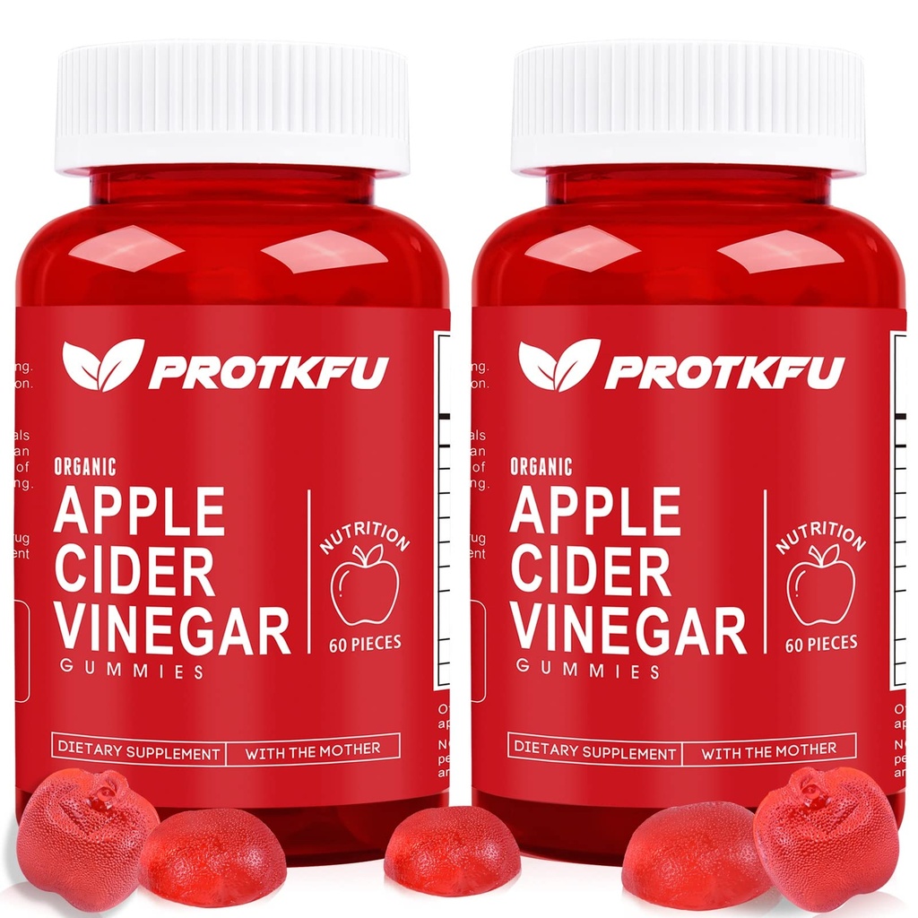 Apple Cider Vinegar Gummies, 120 Kont Max Strength 1000 mg ACV Gummies with Vitamin B12 & B6, for Metabolism, Digestion, Detox, Gut & Immune Health, Vegan & Non-GMO, Gelatin-Free-Free-GMO, Gelatin-Free-Free-
