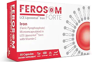 LCE Liposomal Iron Capsules - 30mg Elemental Iron C ile - Kadınlar ve Erkekler için Centr - Easy-to-Swallow Vegan Capsules, 30 Count Elemental Iron Capsules - 30mg Elemental Iron C Vitamin C ile - Kadın ve Erkekler için Centr - Easy-to-Swallow Vegan Capsules, 30 Count