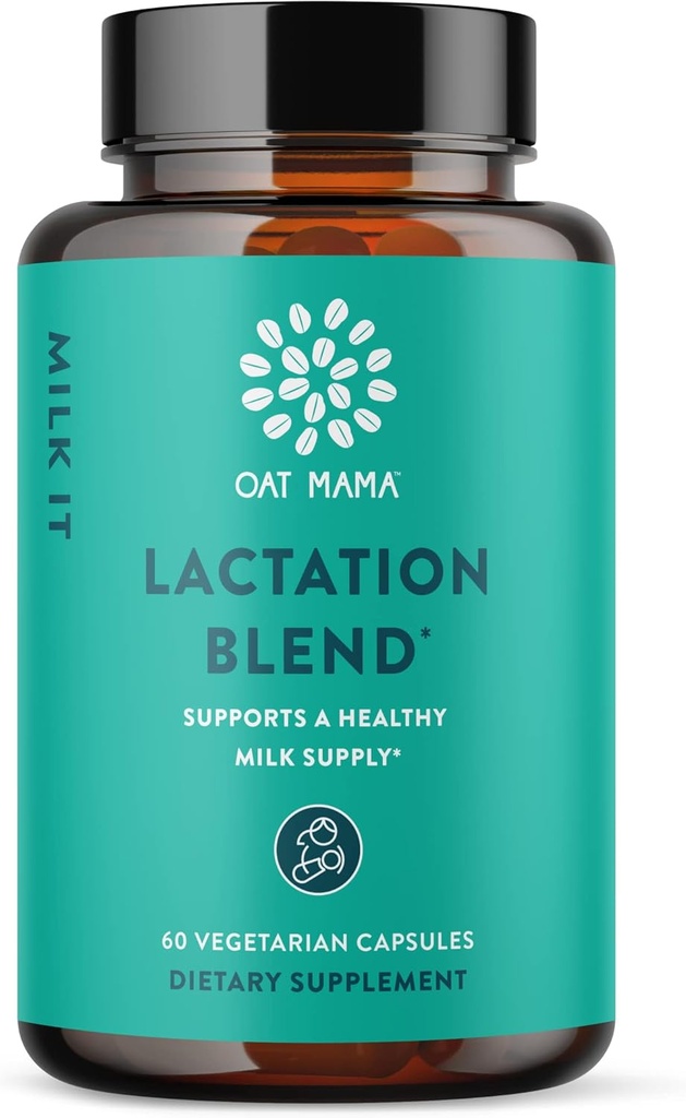 OAT MAMA Γάλα Γαλουχία Βότανο Μείγμα Θηλασμό συμπλήρωμα για την επιλόχεια φροντίδα, Γαλουχία συμπλήρωμα με Moringa σκόνη, 60 κάψουλες