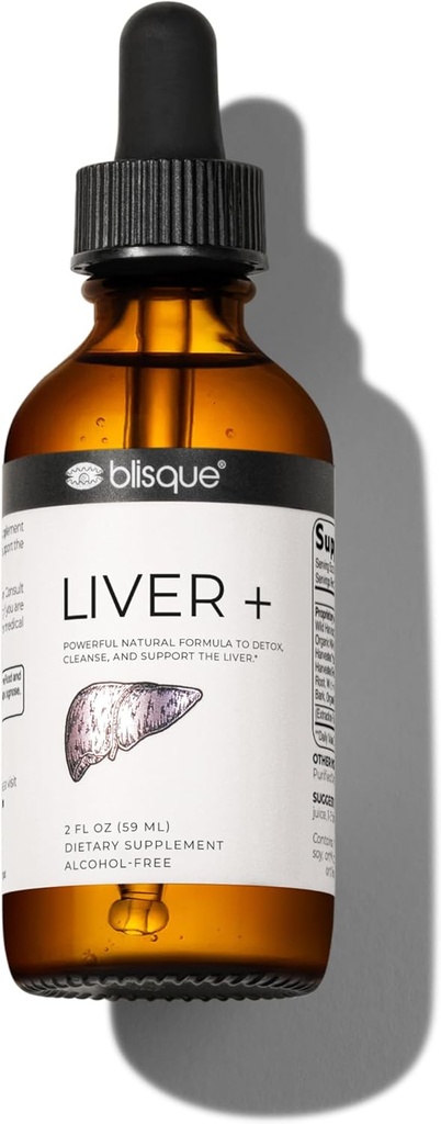Blisque – Detox, Cleanse ve Liver | Doktor-Approved | Doğal Malzemeler | Süt Butle ve Dandelion Kök | 2 Ounce | 59 Hizmet
