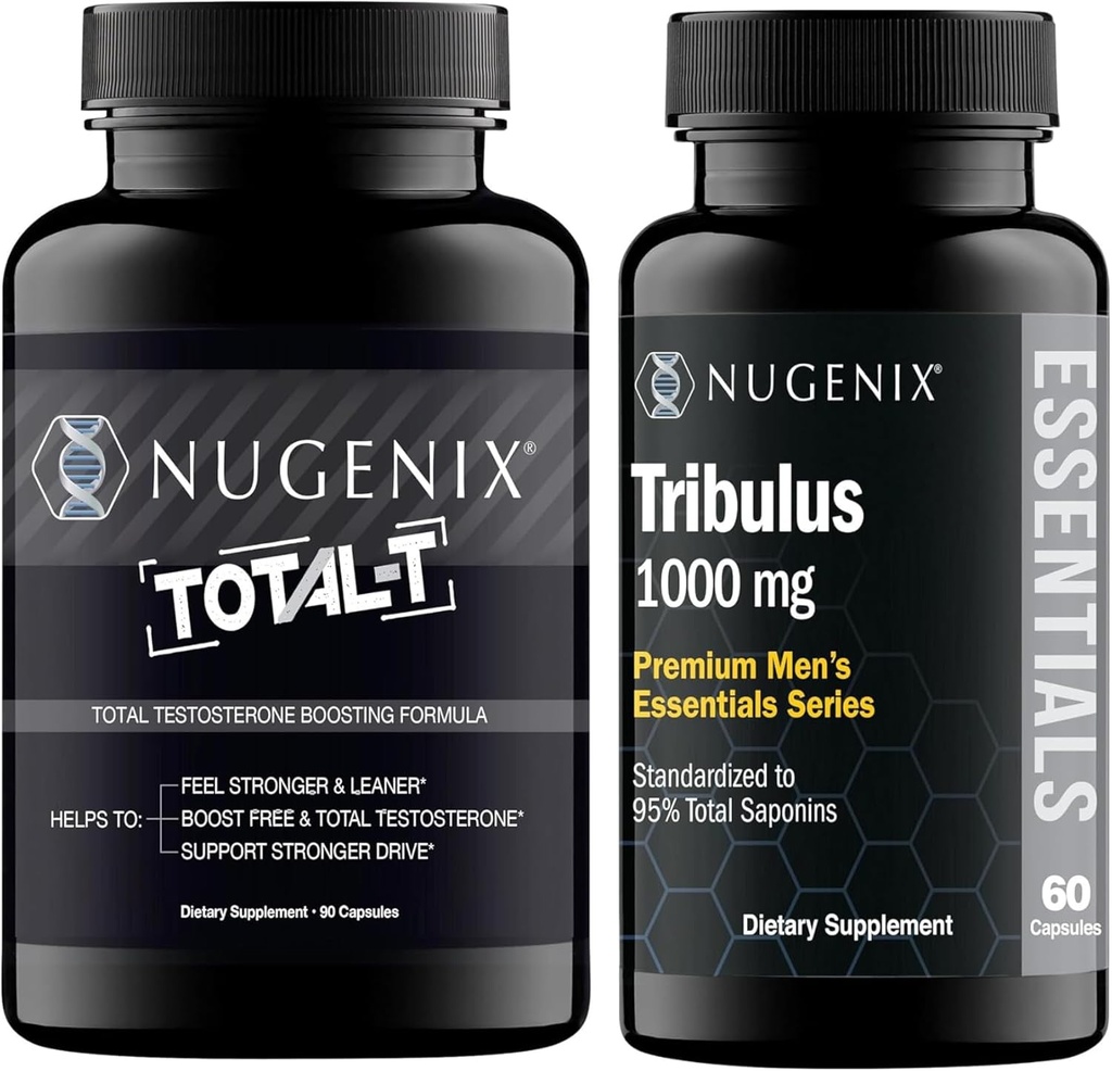 Nugenix Essentials Trib Terulusris Extract and Total-T testosteron Alert for Men