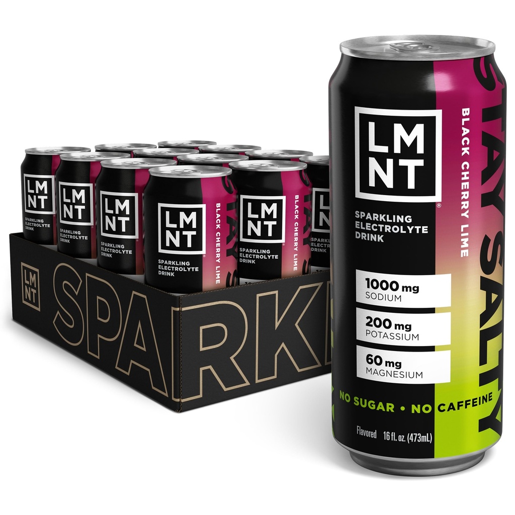 Ποτό LMNT Sparkling Ηλεκτρολυτικό Ποτό - Black Cherry Lime 12-Count