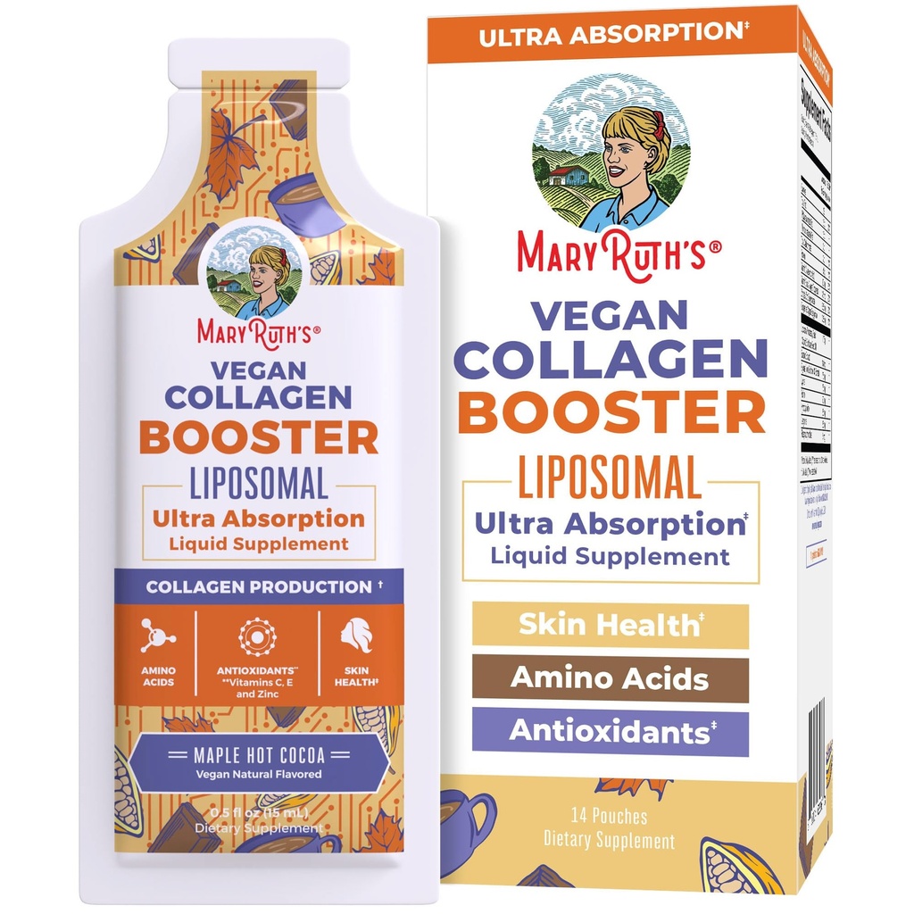 MaryRuth Organics Collagen Branson Liposomal | Sugar Free | Sıvı Collagen Branson with VIT C, E, çinko,Copper&Silica | Skin Care &Joint Support Supplement | Vegan | Non-GMO | Gluten Free | 14 Servis