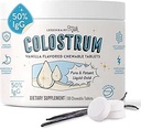 Legendairy Milk Colostrum Supplement - Premium Bovine Colostrum for Humans -% 50 IgG Immunoglobulin for Immune Support & Gut Health - Energy & Muscle Recovery - Vanilla Chewable Tabletler, 30 Hizmetler