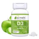 EZ Melts Dissolvable Vitamin D3 5000 IU, Sugar-Free, 3-Month Supply - 1 Pack