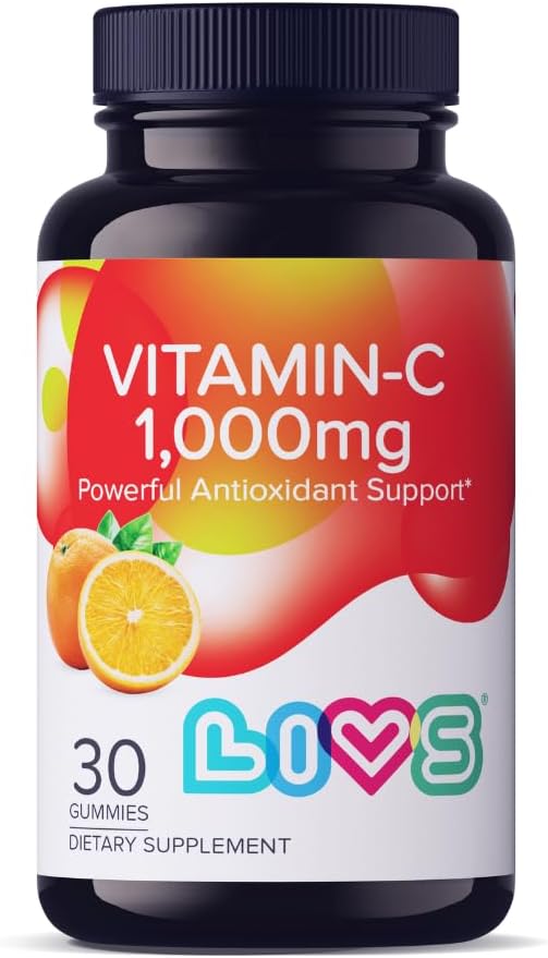 Çocuklar ve Yetişkinler için C 1000 mg Gummies | Antioksi & Immune Support Supplement | Vegan Multivitamin for Hair, Skin & Nails | Non-GMO, Gluten-Free, Gelatin-Free Chewable 1000mg Per 30 Ctt