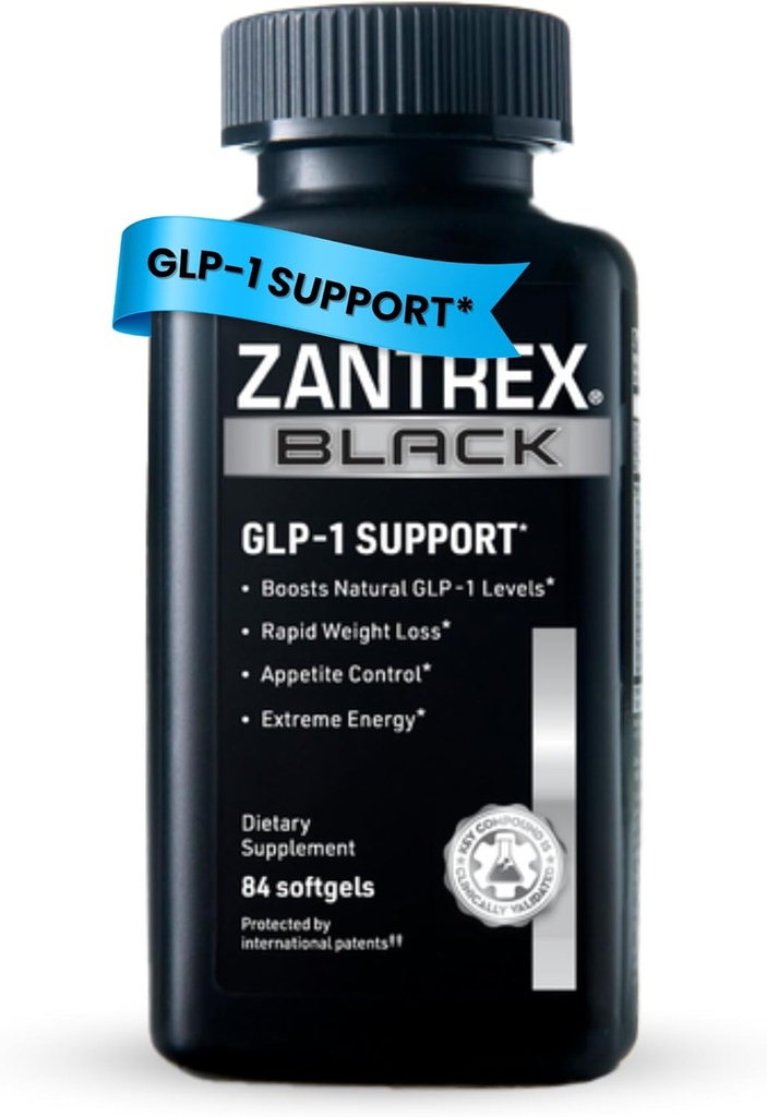 Zantrex Black – Doğal olarak GLP-1 & Metabolism Desteği | Appetite Suppressant, termogenik Enerji, Kilo Kaybı Formula | 84 Pills