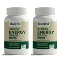 Stres Enerji Beyin - Cortisol, Stres, Enerji Desteği - Rhodiola Rosea, Lions Mane, L Theanine, Ginkgo Biloba, Milk Thistle, Iron - 2 Ay Supply