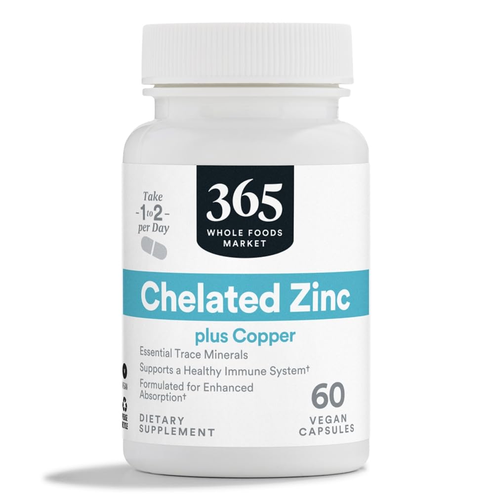 365 by Whole Foods Market, Chelated çinko, 60 CT