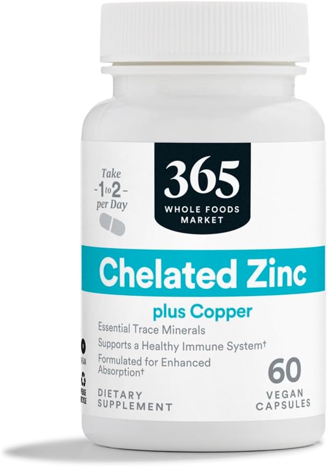 365 by Whole Foods Market, Chelated çinko, 60 CT