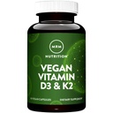 MRM Nuturition Vegan D3 & K2 | Bone + Immune Health | Made from lichens | Supportsuba Abxia | Vegan + Vegetarian Friendly | 60 Hizmetler