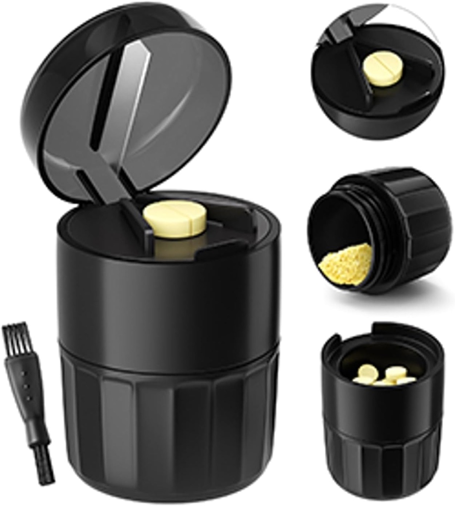 Pill Crusher Pill Grinder Pill Cutter with Storage Box Pill Crushers for Pets