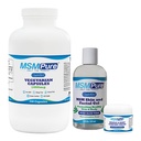 KALA Health MSMPure Starter Bundle με κάψουλες MSM 250 Count, MSM Muscle & Joint Cream 2oz και MSM Gel με οργανική αλόη 8oz