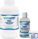 KALA SA MSMPure Start Sche with MSM Capsules 250 Count, MSM Kas & Ortak Krem 2oz ve MSM Gel, Organik Aloe 8oz 8oz