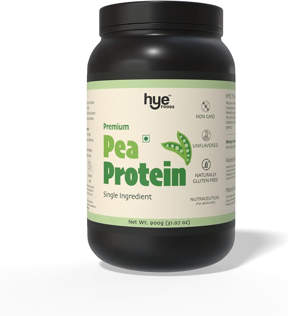 HYEGIS Premium Pea Protein Toz | 2 lb | Vegan Protein Toz | Gluten Free | Unflavored | Easy to Digest | 100% Peas | 30 Servisler