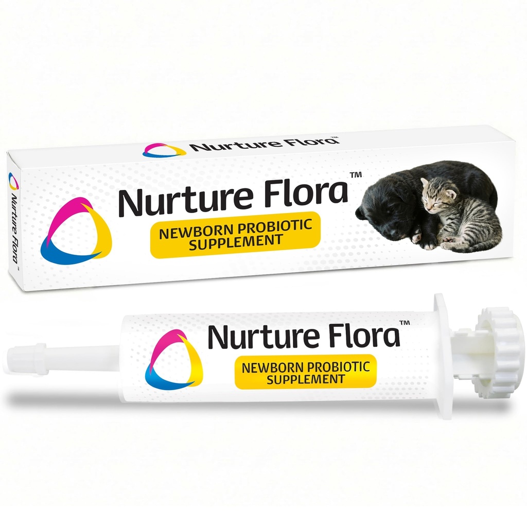 Revival Animal Health Breeder's Edge Nurture Flora for Puppies & Kittens | Colostrum Supplement for Puppies & Kittens | Protein & Vitamins & Minerals | Easy to Digest | 30ml Easy to Administer