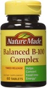 Nature Made B- 100 Complex Time Release Tablets, 60 Count for Metabolic Health (Pack of 3)