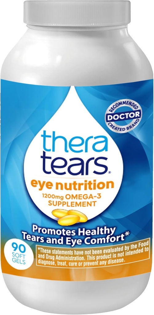TheraTears Omega 3 Supplement, 1200mg, 90 ct (Pack of 1)