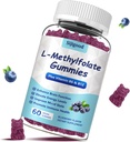 L-Methylfolate Gummies with Torch B12 - Empower Mood, Optimize Brain Health & Fortify Immune System. Blueberry Flavor 60 Kont.