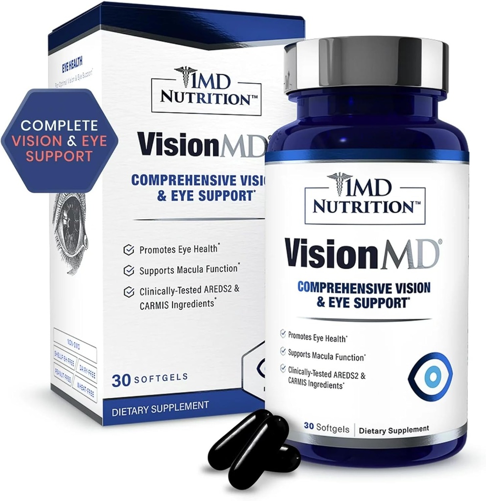 Convergence VisionMD Eye Vitamin with AREDS 2 | Eye Support Supplement | 30 Softgels
