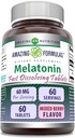 Amazing Formulas Melatonin Fast Discrypt Supplement | hizmet başına 60 Mg | Karma Berry Flavor | 60 Tablet | Non-GMO | Gluten-Free | Made in USA
