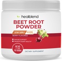 İyileştirici Organik Arıt Köklü Toz - Nitrik Çimento Beets, Sağlıklı Kan Baskı Desteği, Kan Sömürü Superfood Blueberry - 30 Hizmet
