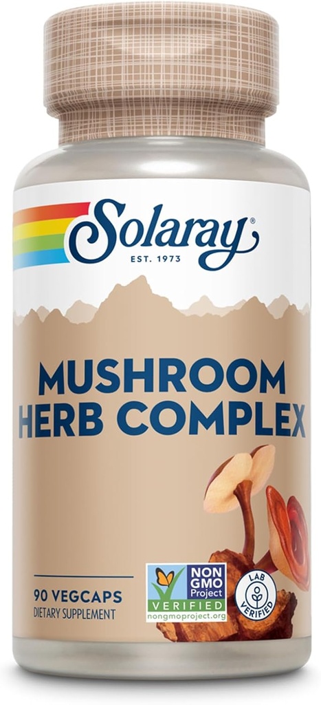 SOLARAY Mushroom Herb Komplek Supplement | 90 Kont