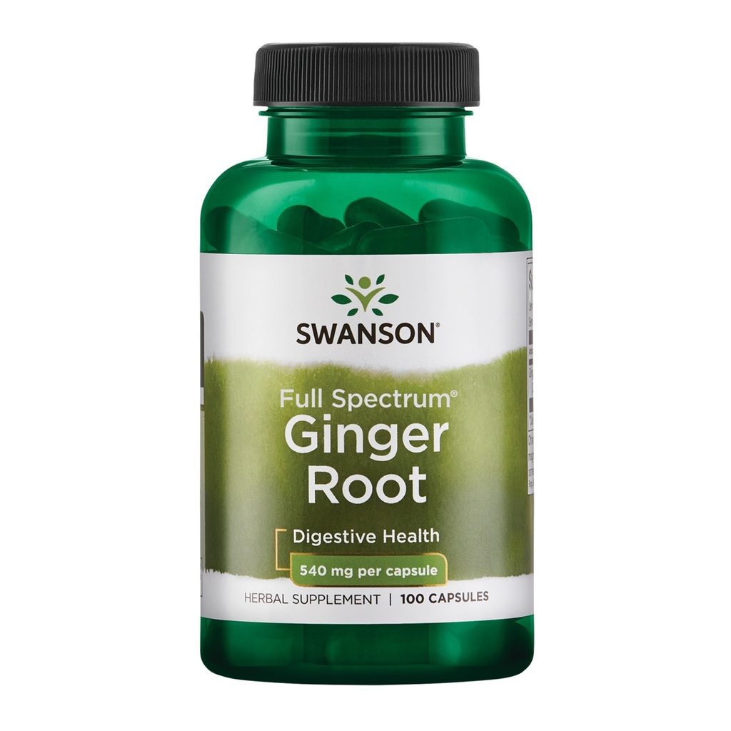 Swanson Premium Brand Ginger Root 540 Milligram 100 Capsules