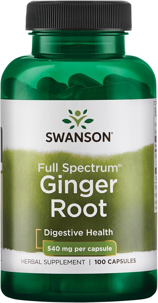 Swanson Premium Brand Ginger Root 540 Milligrams 100 Κάψουλες