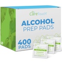 Care Touch Alcohol Wipes Individually Wrapped - Prep Pads με 70% ισοπροπυλική αλκοόλη, Μεγάλη για το σπίτι, Ιατρικές & πρώτες βοήθειες Σετ αποστειρωμένα, Αντισηπτικά 2-Ply Swabs 400 Count