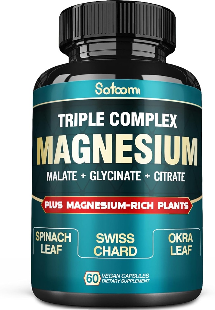 Saf Glycinate 500 mg Capsules - Glycinate, Malate, Citrate - Destek Kalp, Ortak ve Beyin - 60 Vegan Pills
