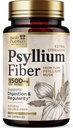 Κάψουλες Psyllium Husk 1500 mg - Χάπια Φυσικού Συμπληρώματος Ίνες, Καθημερινή Πέψη, Υγεία Κολώνων, & Υποστήριξη Κανονικότητας, Φυτική βάση Ψύλλιο Husks Καπέλα σκόνης, Vegan, Μη ΓΤΟ - 180 Κάψουλες Veggie