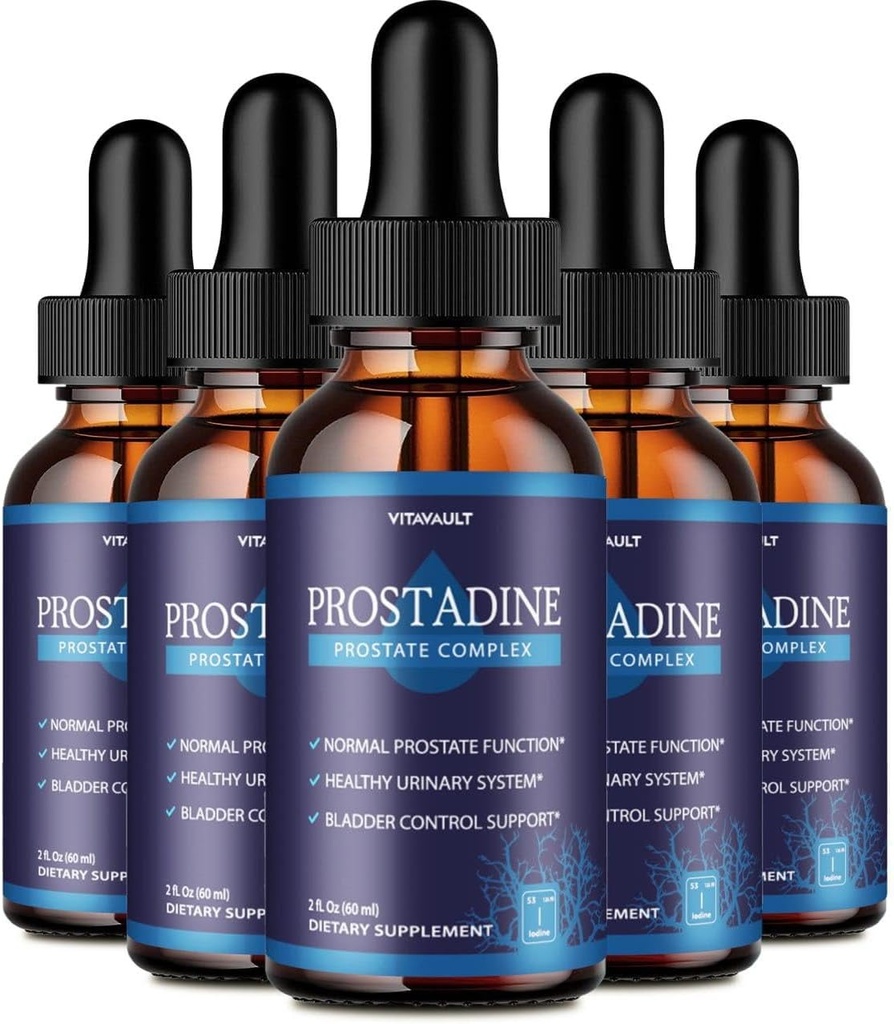 Prostadine, Potent Prostate Support Liquid Drops, Highly-Rated Prostadine for General Prostate Wellness, Easy-to-Use Dropper Form (5 Pack)