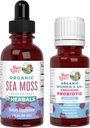 MaryRuth Organics Probiyotik Digestion (Raspberry) for Women 40+ & Sea Moss Drops | USDA Organic, Clean Label Project  Valid® | Vitamins for Gut Health and Immunity | Vegan, Non-GMO, Gluten Free