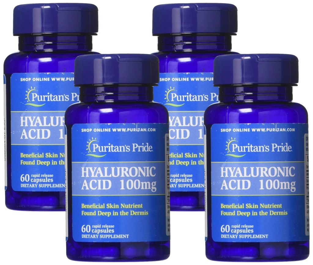 Puritan's Pride Hyaluronic Acid 100 mg Capsules, 60 Kont (Görünen 5)