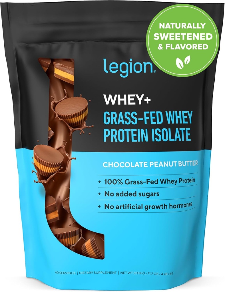 LEGION Whey+ Protein Whey Isolate from Grass Fed İneks - Whey Protein Isolate Toz Low Calorie, Non-GMO, Sugar Free, Lactose and Gluten Free, All Natural Protein Toz for Men & Women (30 hizmet)