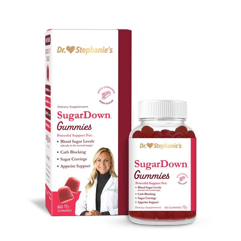Dr. Stephanie'nin SugarDown Gummies – Ceylon & Cassia Cinnamon Supplement - 0g Sugar