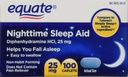 Επαρκής νυχτερινή βοήθεια ύπνου 25 mg, 00 Mini-Caplets, 100 Count