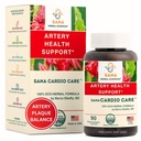 Artery Plaque Removal Formula | 4-Element All-Dolesterol ve Heart Rhythm | 90 Easy-to-Swallow Capsules | Sana Herbal