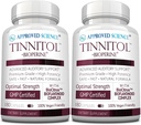 Onaylanmış Bilim Tinnitol - Tinnitus Destek Supplement - Kulaklarda Ease Ringing - İç Kulak Sağlığı - 2 Şişe - 6 Ay Supply - ABD'de Yapılan