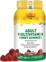 Ülke Hayat Yetişkin Multivitamin Honey Gummies – Bone, Heart & Energy Support – Non-GMO, Sertifikalı Gluten Free, Vegetarian – Doğal olarak Tatlılandı – 60 Gummies
