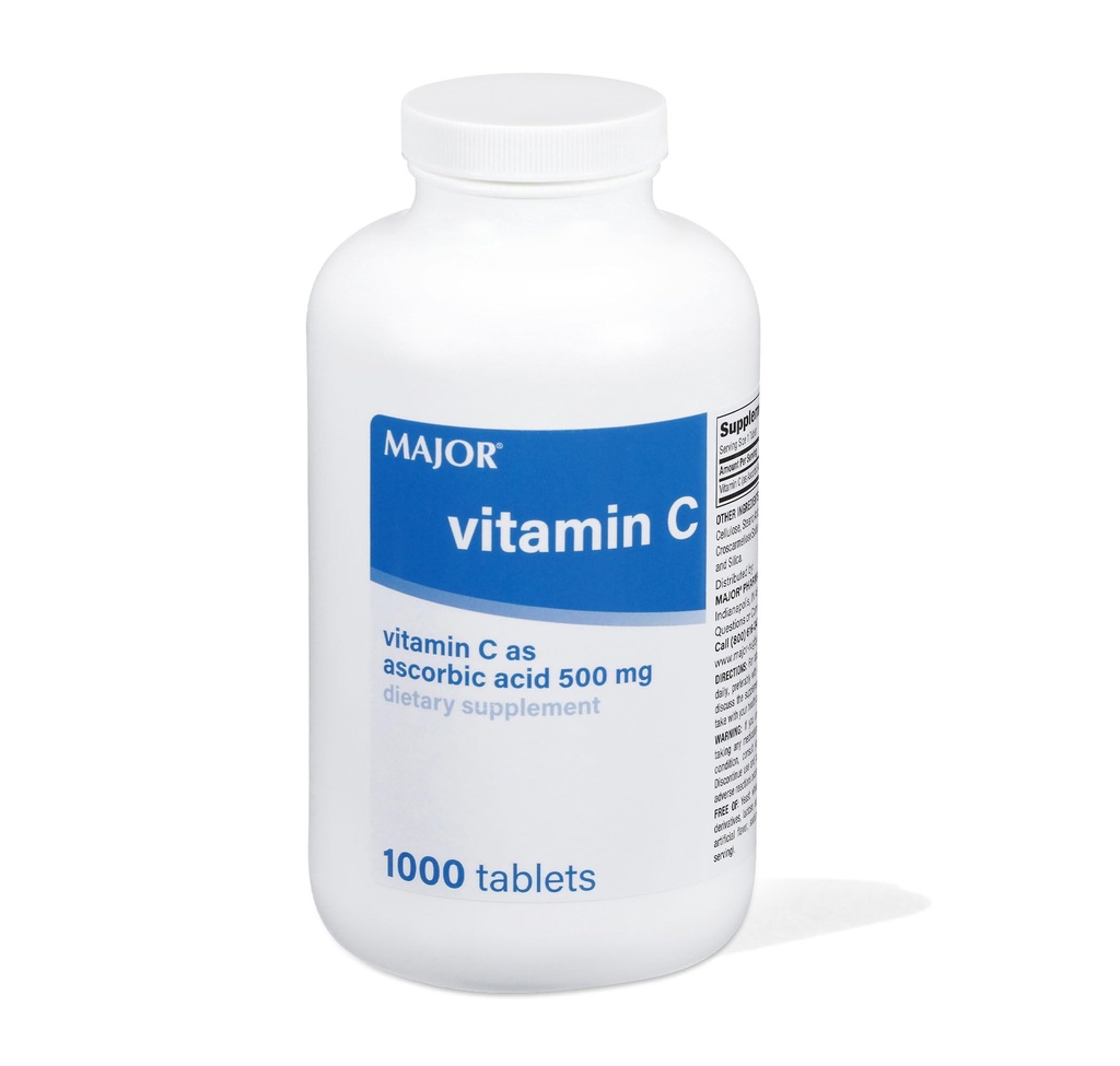Büyük C-500 mg Ascorbici - Vitamin C Tabletleri - Diyet Supplement - 1000 Tabletler