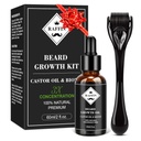 RAFFIN Beard growth Kit, Yükseltilmiş Ayıd Growth Oil (2Oz) w/Maximumtut Biotin & Castor Oil for Spot/Patchy Beard, Achieve Fuller, Tier & Healthier Beards, He Boyfriend Husband için Hediyeler
