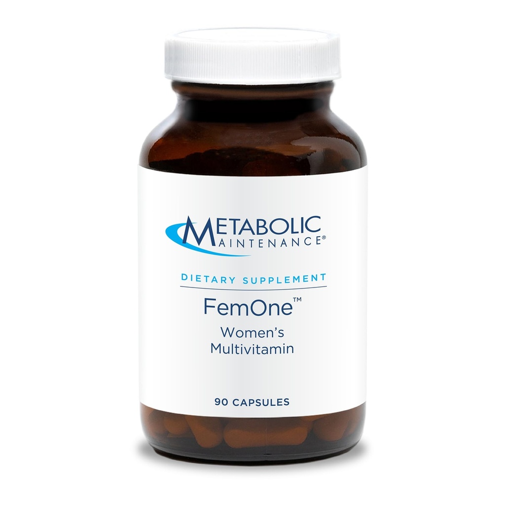 Metabolic Bakım FemOne - Women's Multivitamin with Bio available Iron, Active Folate, B12, Antioksis, Vitamin D + Biotin, Reproductive + Immune Health (90 Capsules)